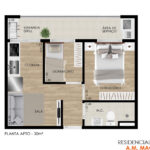 R$ 169.700 – Apartamento 30 m² 02 dorms, Santo Antero –…